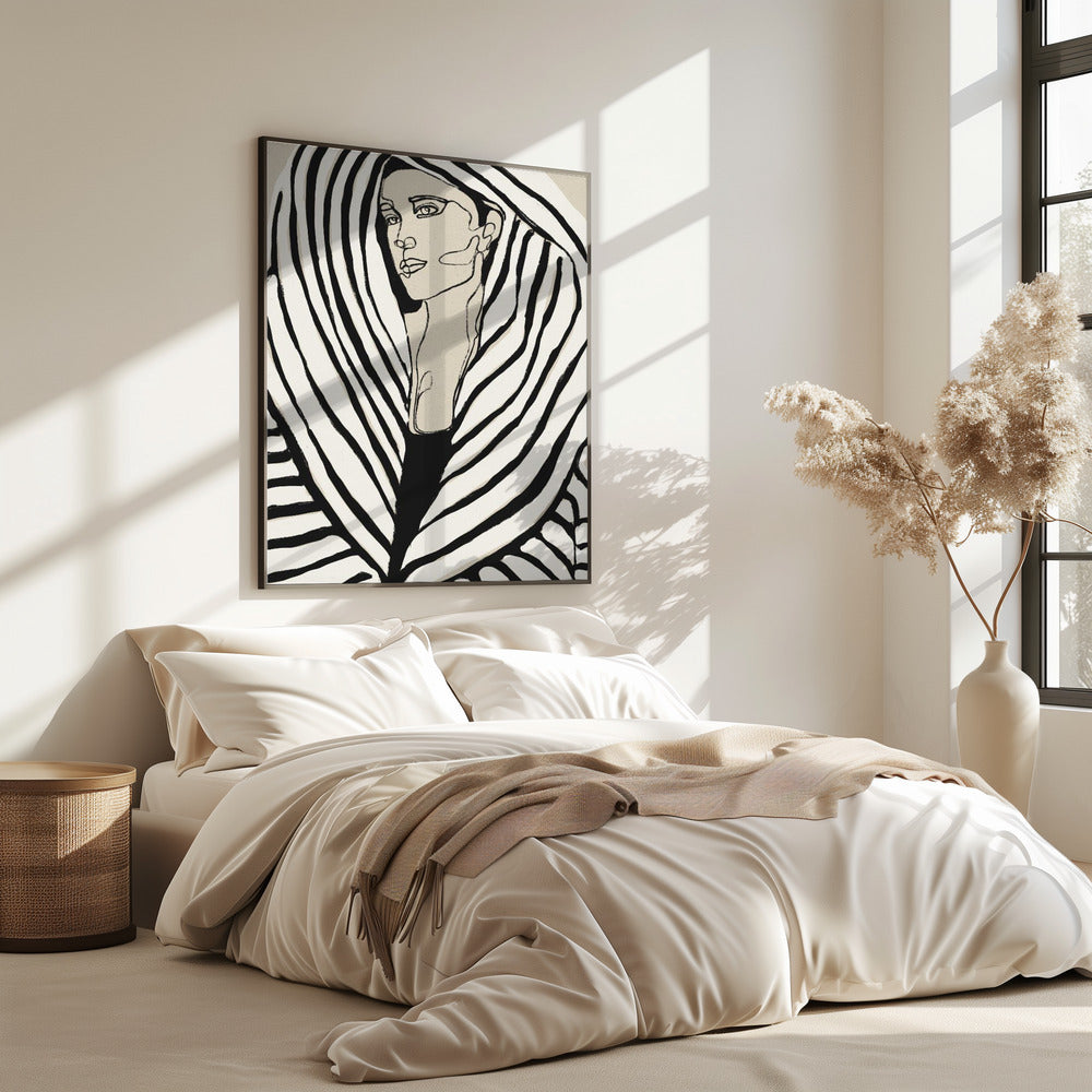 Gestreepte elegantie | Poster
