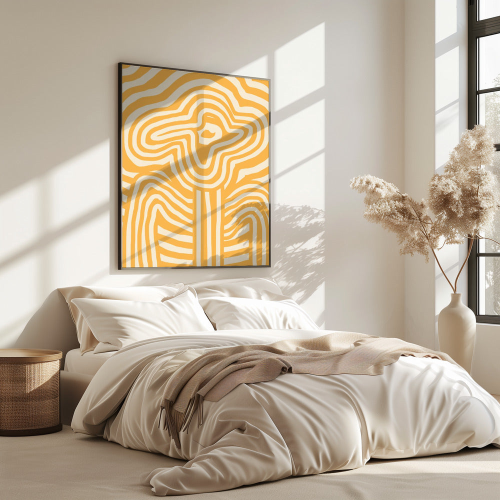 Yellow Striped Flower | Poster