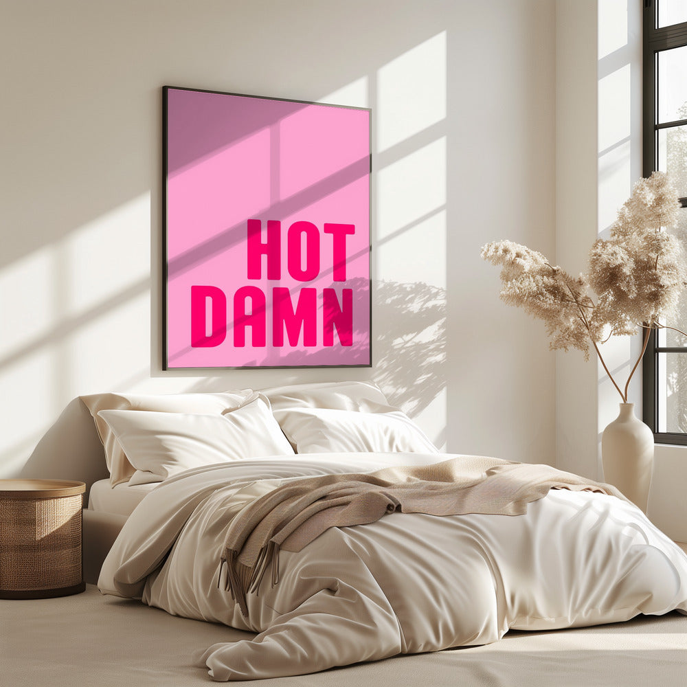 Vet roze uitroepteken | Poster