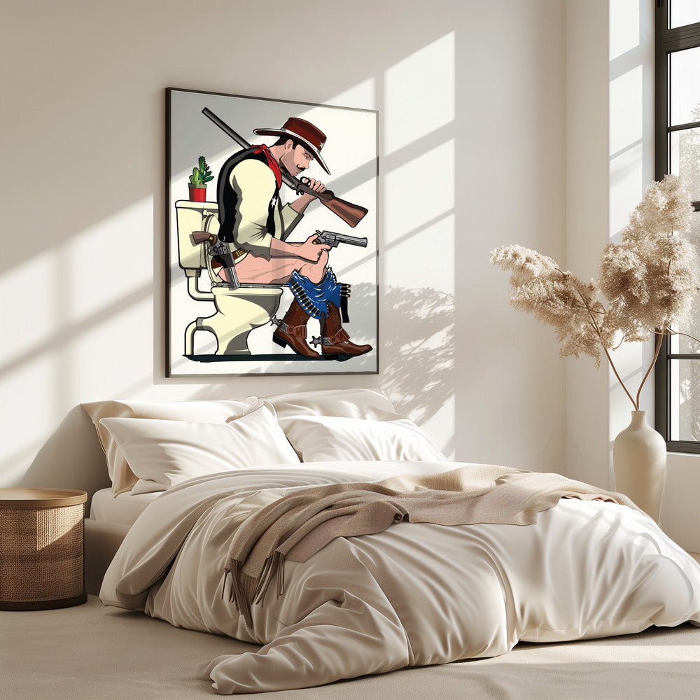 Cowboy On the Toilet | Poster