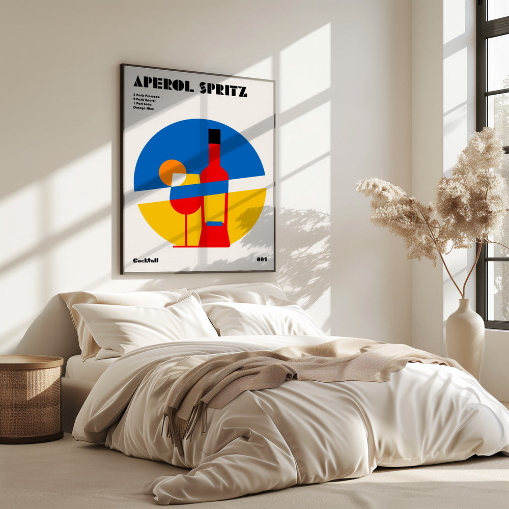 Aperol Spritz Cocktail Bauhaus Kunstdruk | Poster