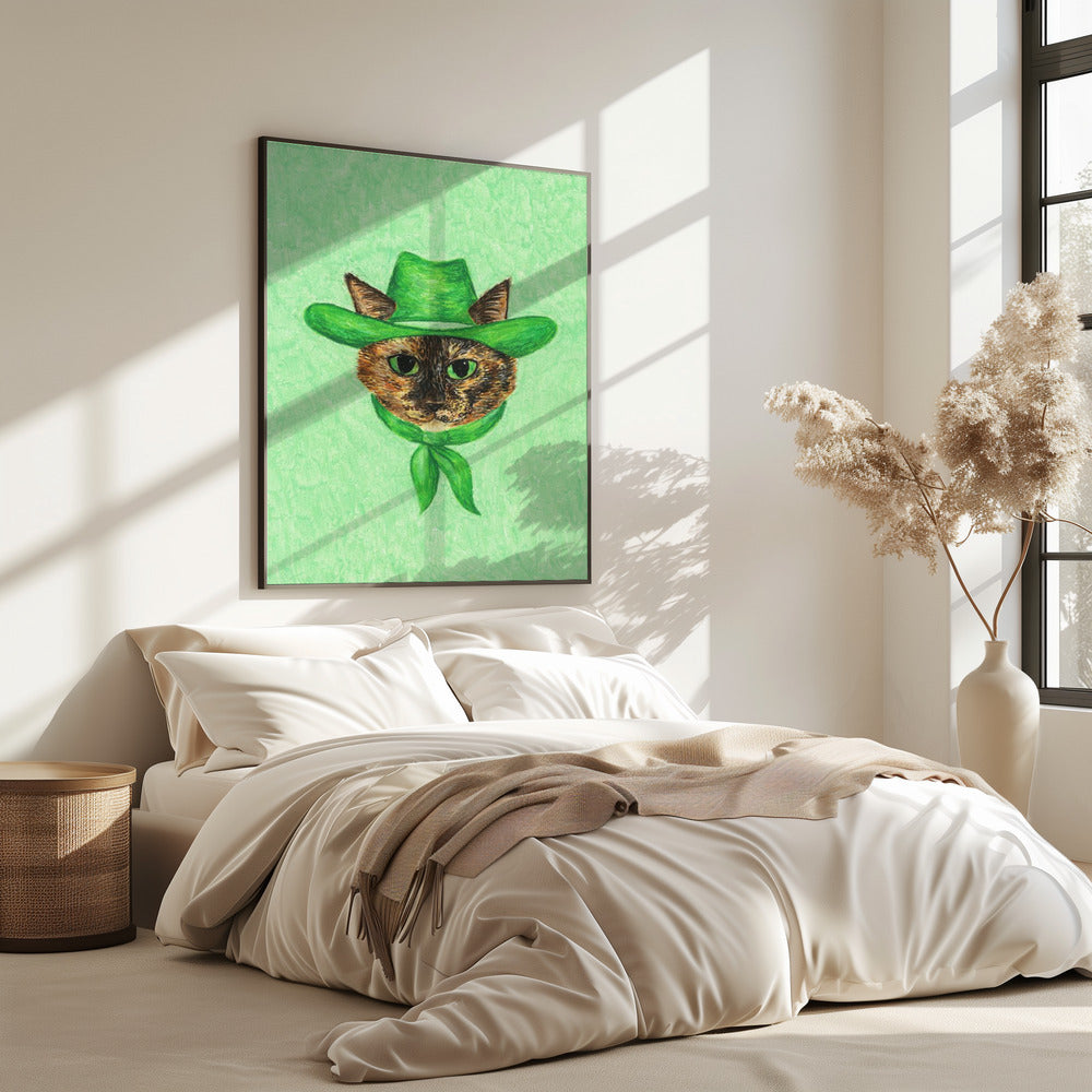 Tilly de Cowgirl Tortie Cat | Poster