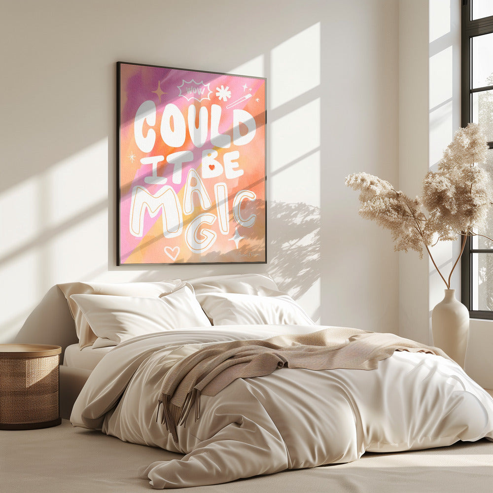 Zou het magie kunnen zijn - Peach Pink | Poster