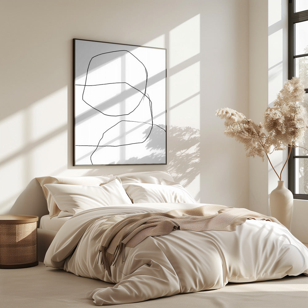 Black Lines On A White Background | Poster