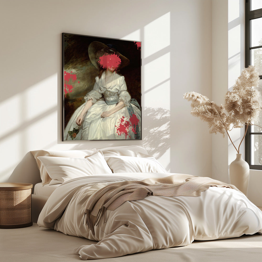 Renaissance Red Splash - Veranderde kunst | Poster