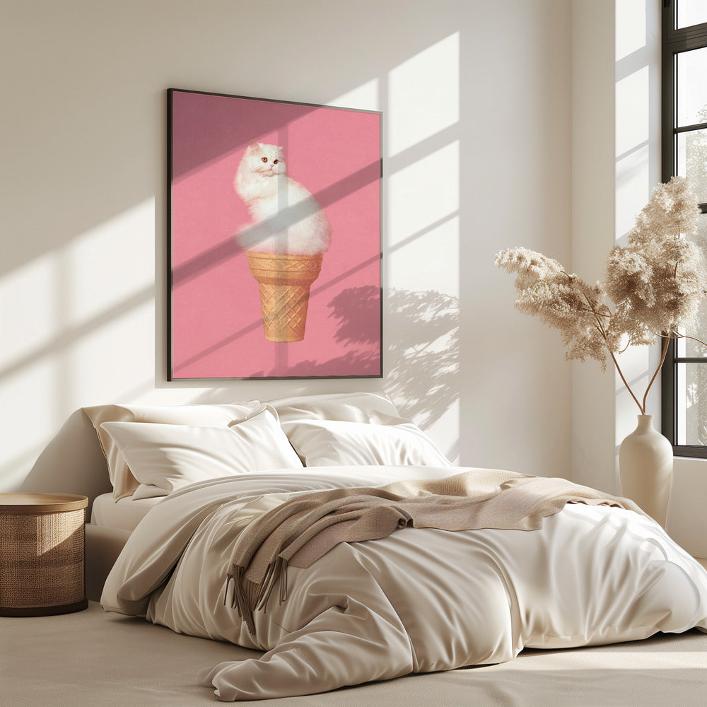 Kattenijsje - Roze | Poster