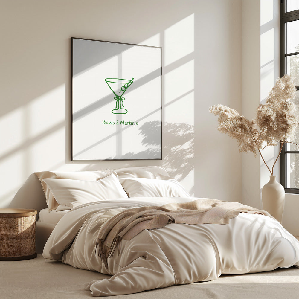 Green Bows and Martinis | Poster