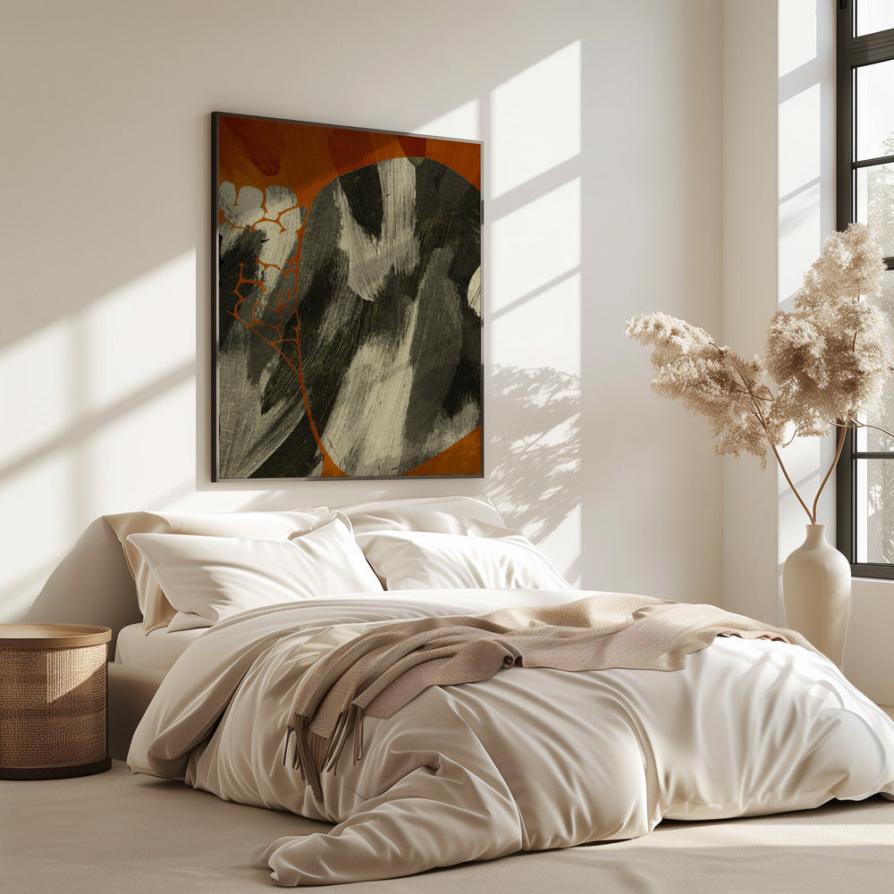Aardse abstracte stroom | Poster