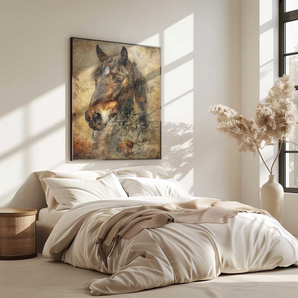 Paardenillustratie 09 | Poster