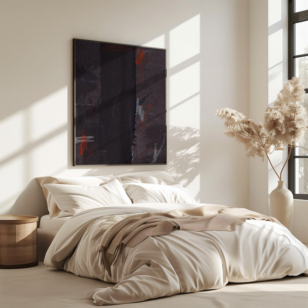 Levendige rode en witte accenten | Poster