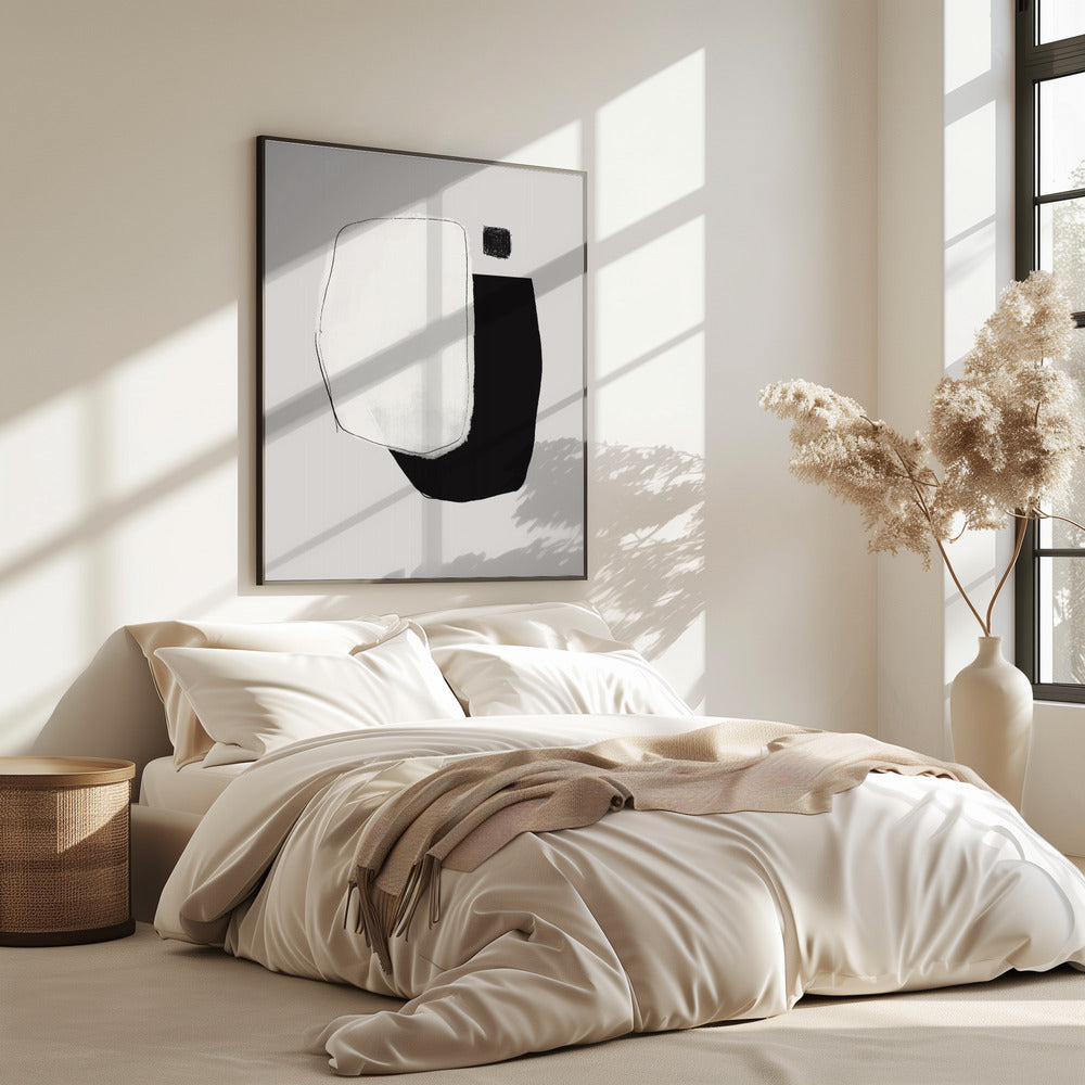 Monochrome vormen en negatieve ruimte | Poster