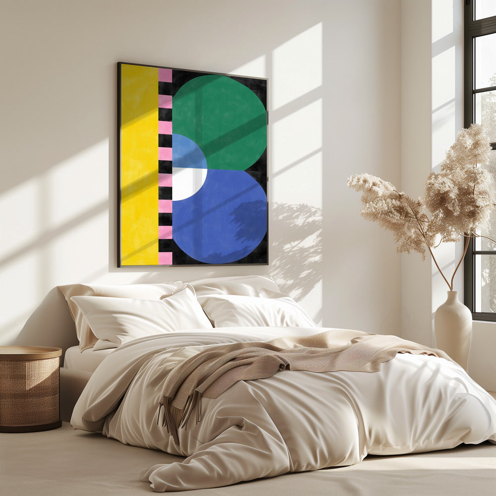 Kleurrijke geometrieblokken en vormen | Poster