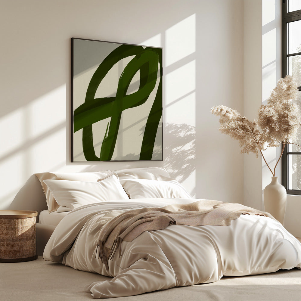 Groene bochten | Poster