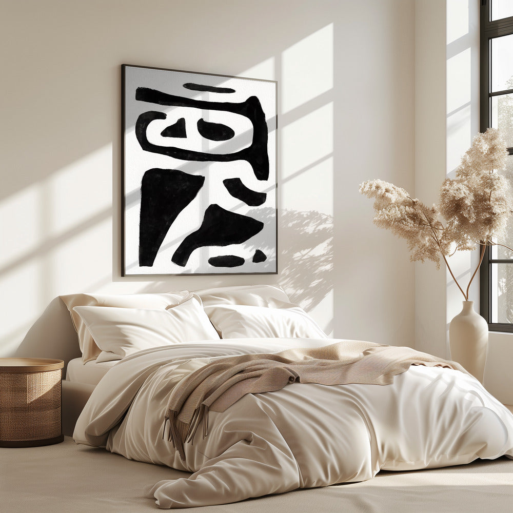 Zwart-wit abstract | Poster