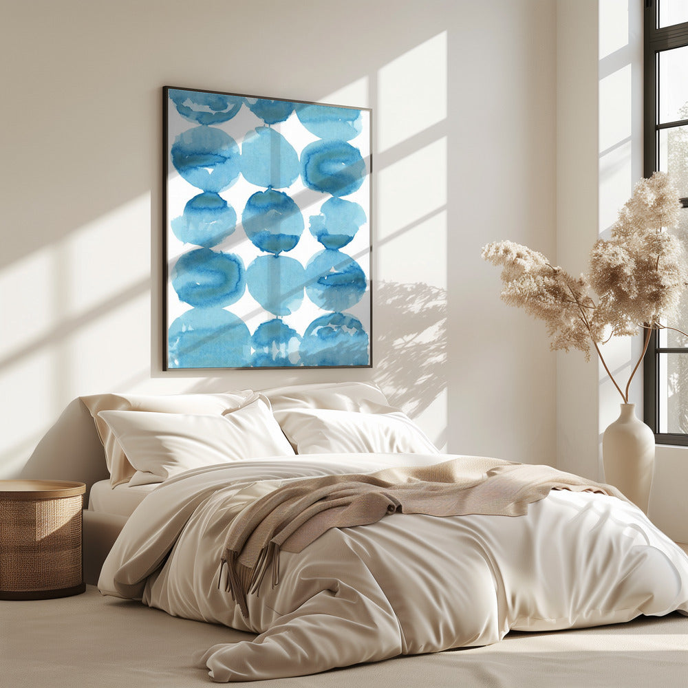 Blauwe aquarel 1 | Poster