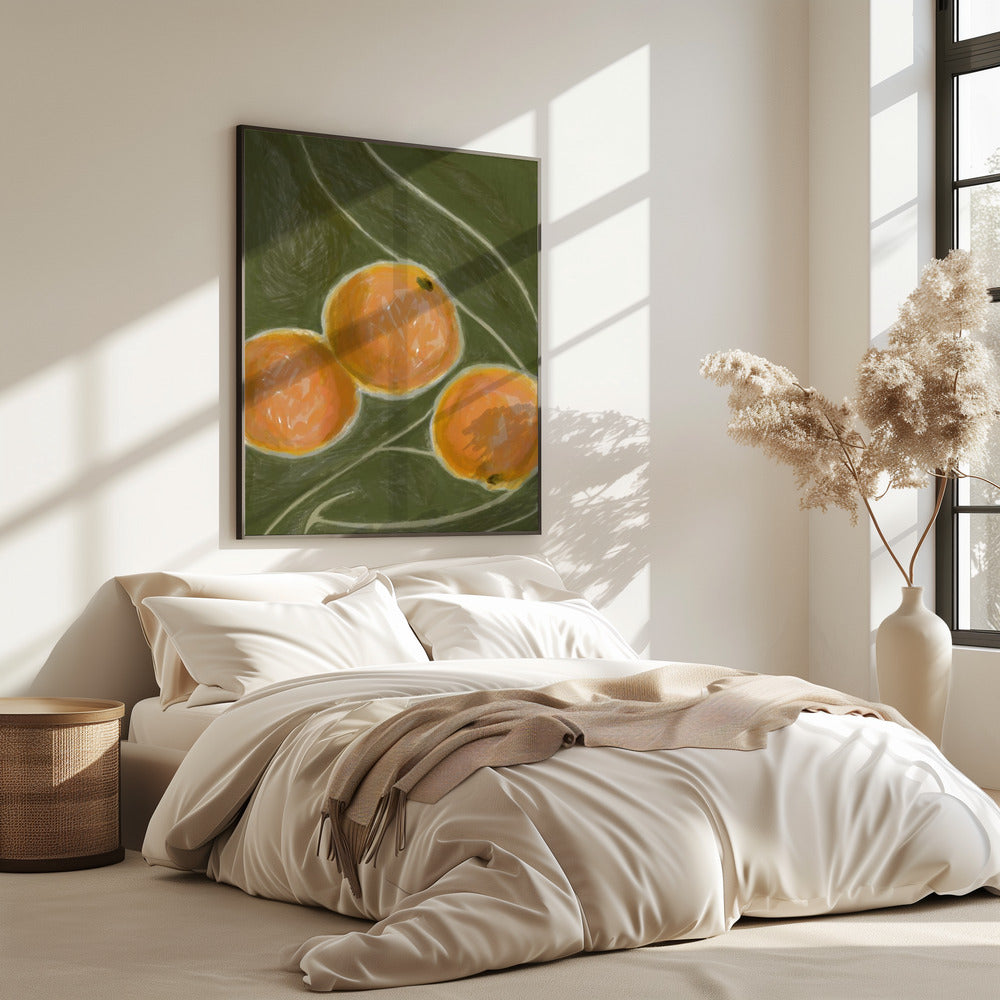 KH Studio - De kleuren oranje en groen | Poster