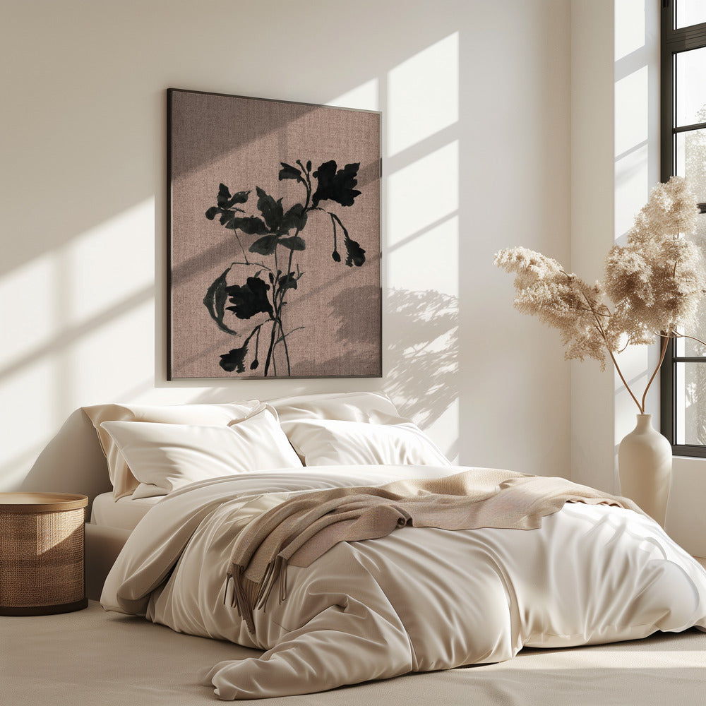Zwarte bloemen 3 | Poster