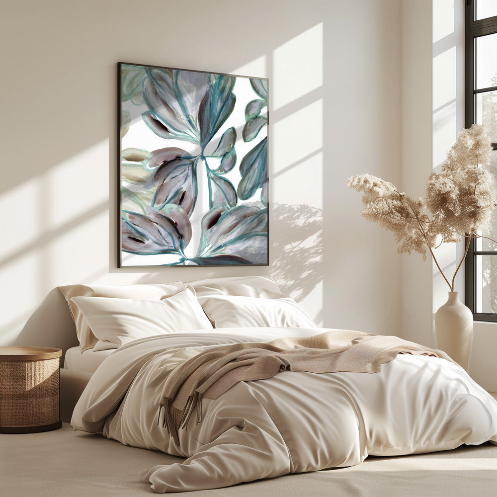 Aqua Floral 3 | Poster