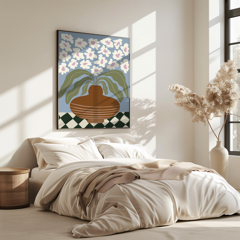 Retro Clay and Flower | Poster