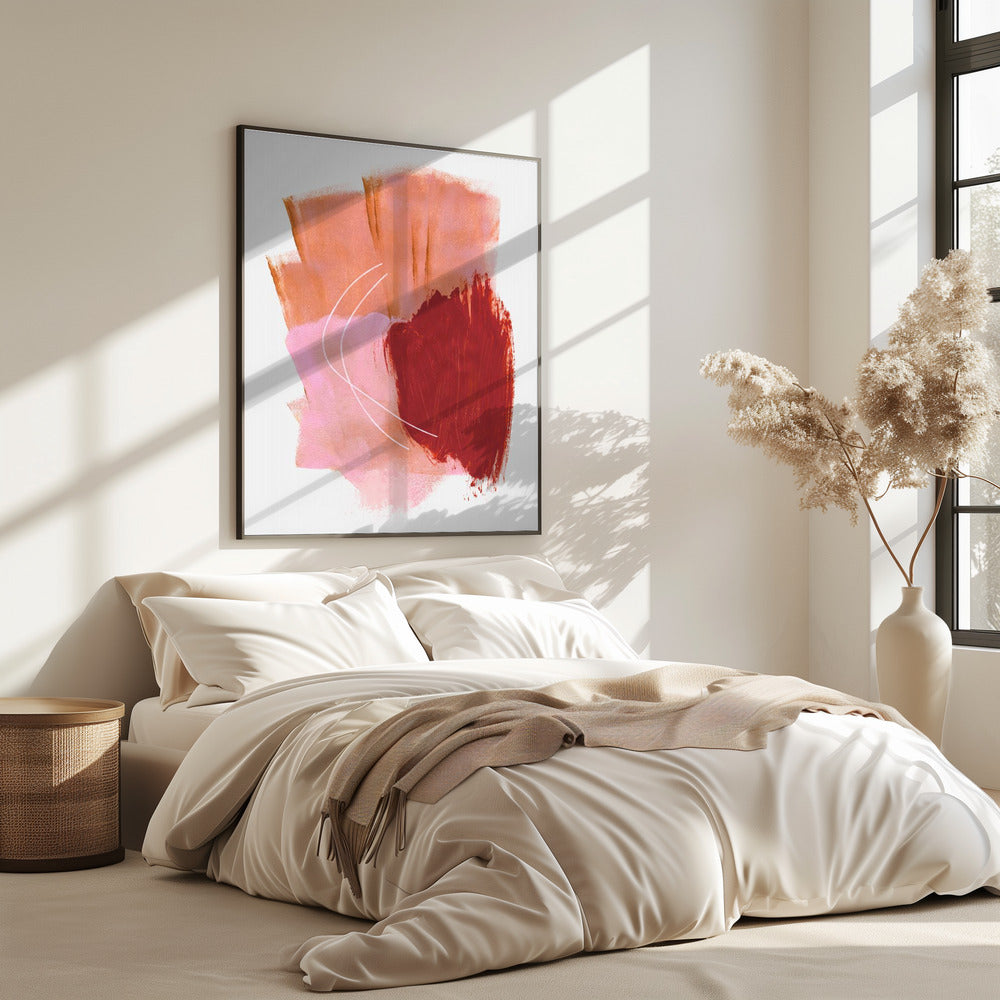 Abstracte penseelstreken 54 | Poster