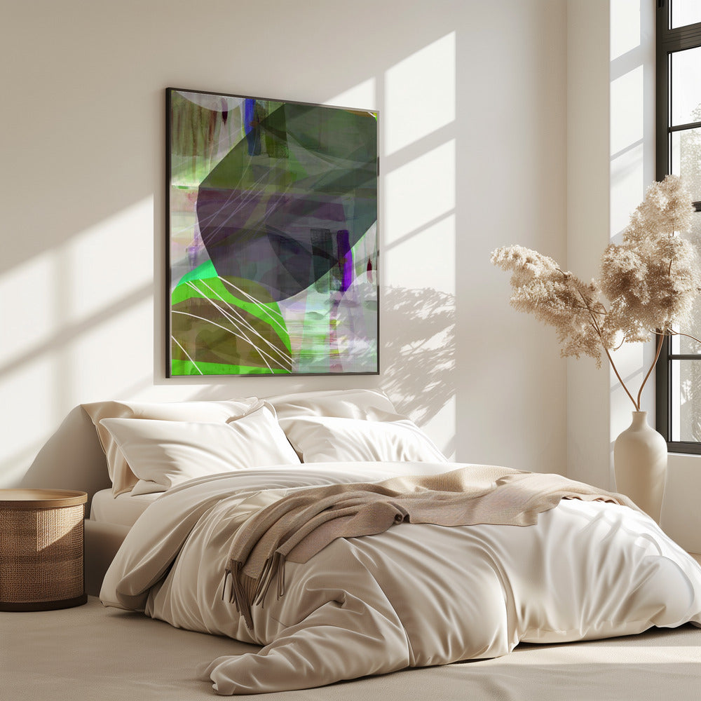 Abstracte groene vormen 1 | Poster