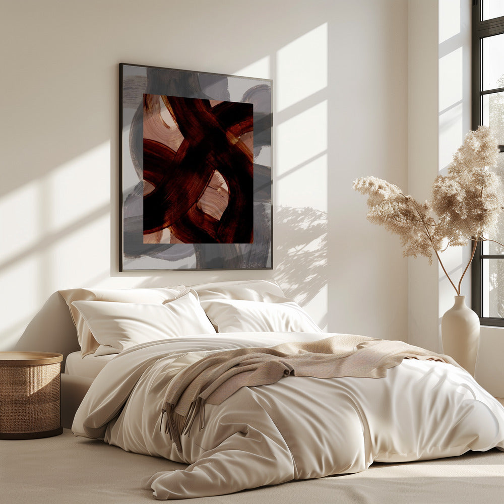 Abstracte penseelstreken 150 | Poster