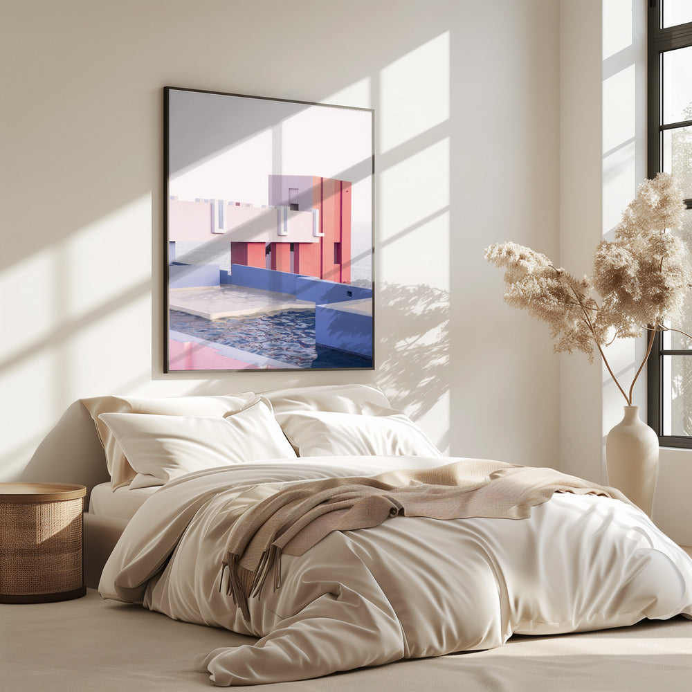 De Rode Muurschildering 1 | Poster
