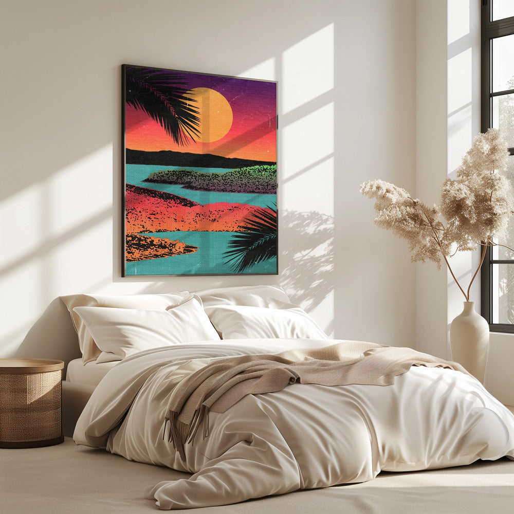 Retro Zonsondergang | Poster