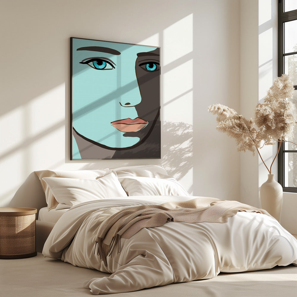 Blauw gezicht | Poster