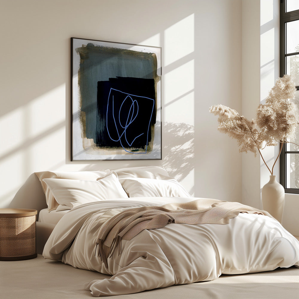Abstracte penseelstreken 162 | Poster