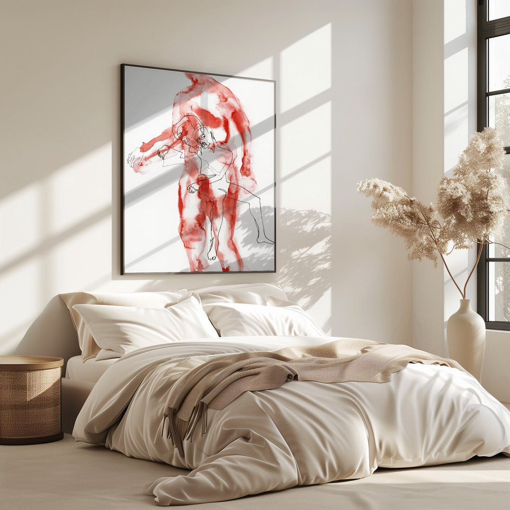 Studie van een mannelijke figuur (slaapwandelaar) | Poster