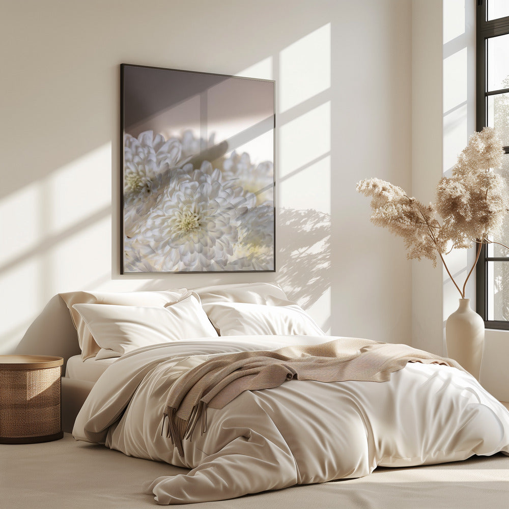 Witte Bloemen 6 | Poster