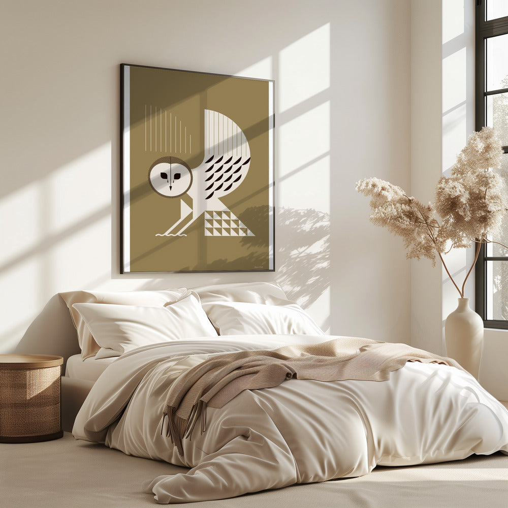 Gouden dieren - Kerkuil (Goud) | Poster