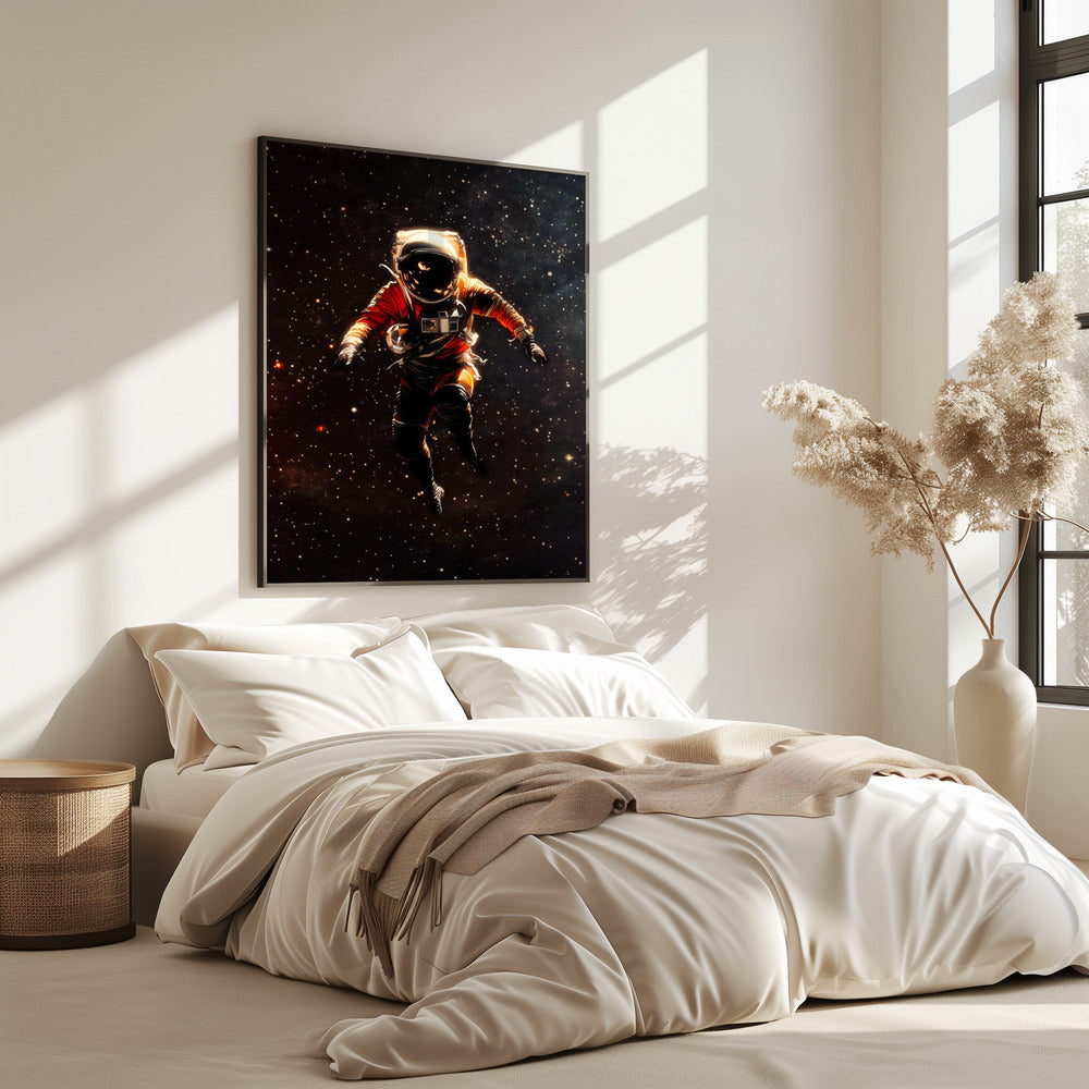Een astronaut in de ruimte | Poster