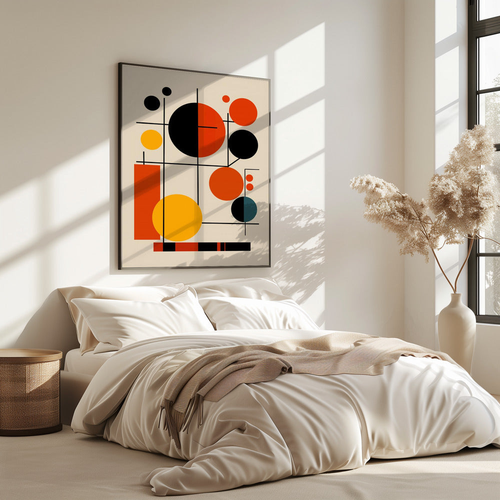 Geometrische vormen en felle kleuren | Poster