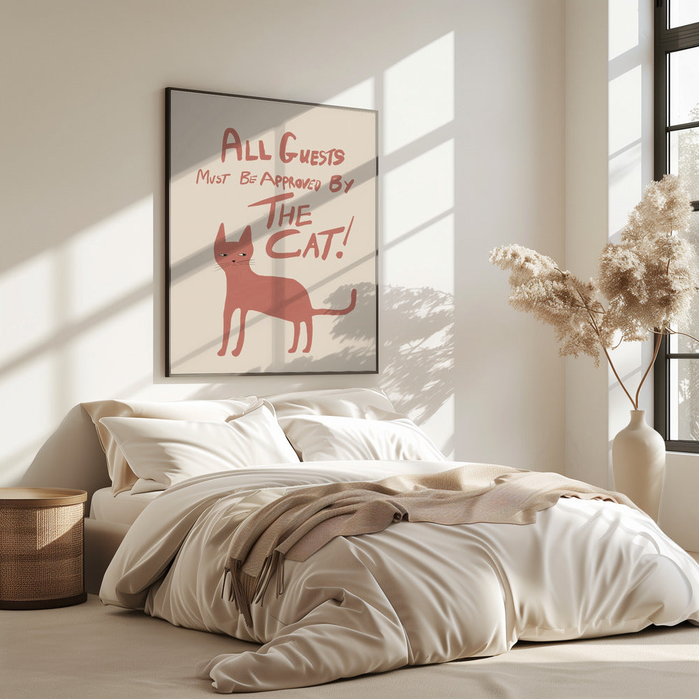Alle gasten moeten door de kat worden goedgekeurd! | Poster