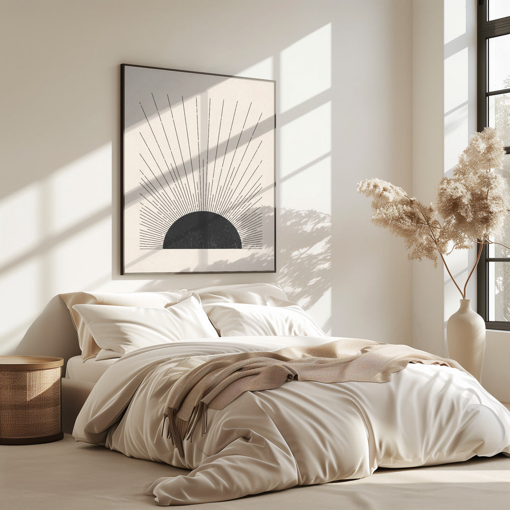 Houtsnede De zon Illustratie | Poster