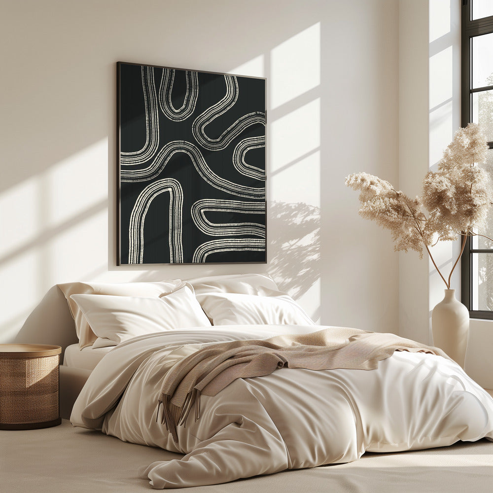 Gebogen paden | Poster