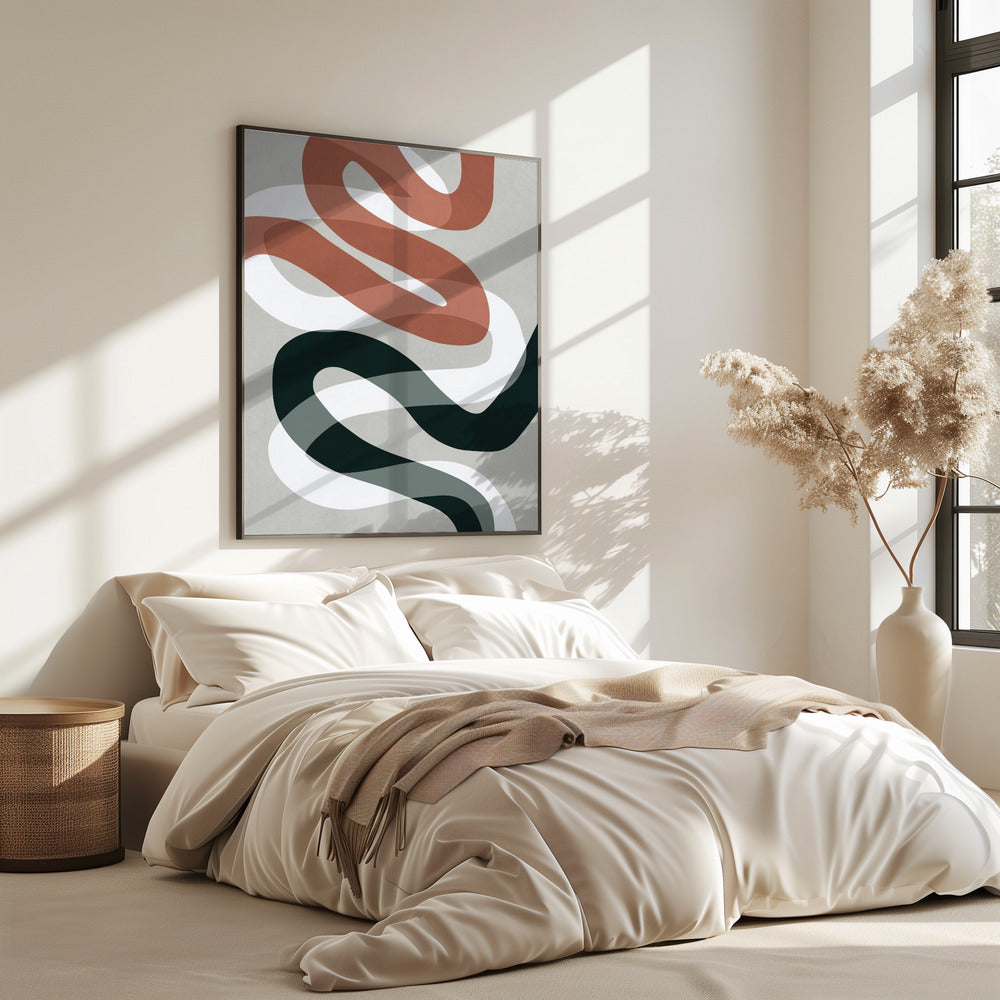 Expressionistische curven 1 | Poster