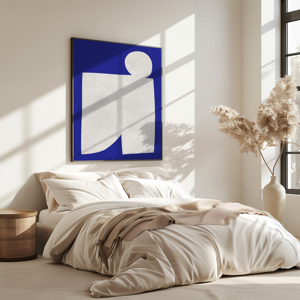 Blauw-witte kunst 2 | Poster