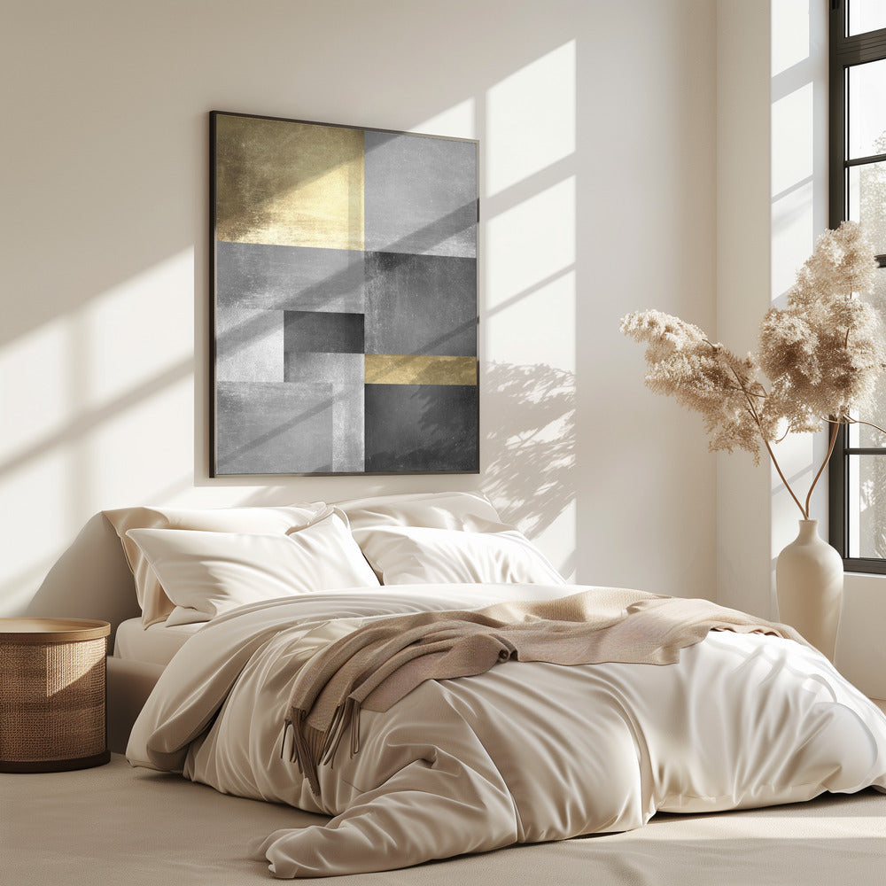 Goud- en zilvertexturen 5 | Poster