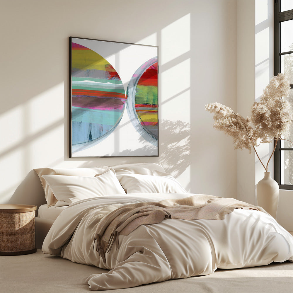 Abstracte strepen en cirkels nr. 2 | Poster