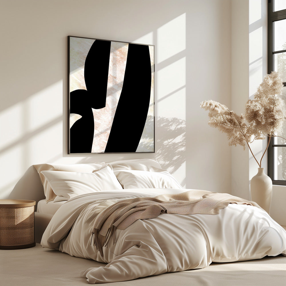 Abstracte zwarte vormen print nr. 6 | Poster