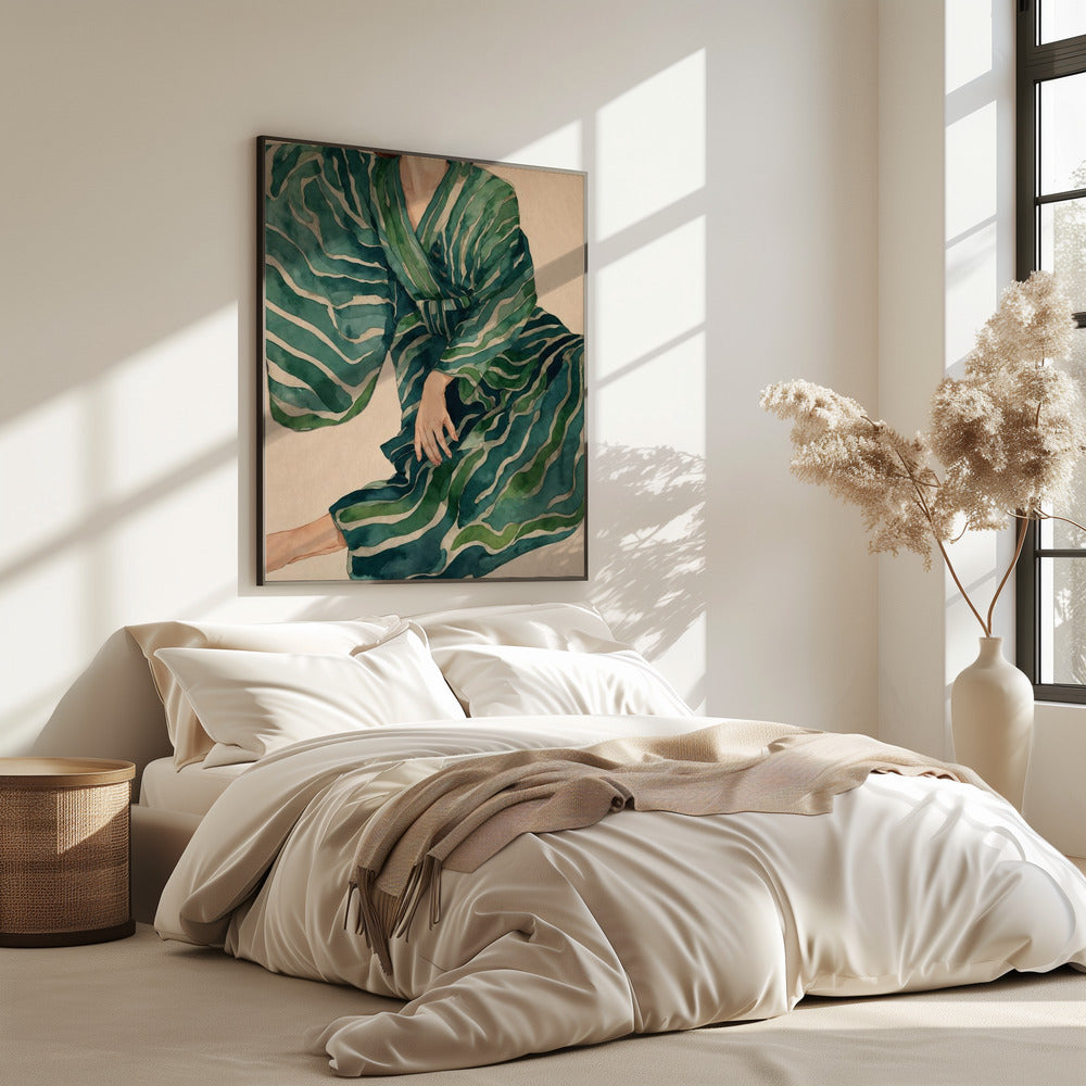 Groene Kimono Flow | Poster