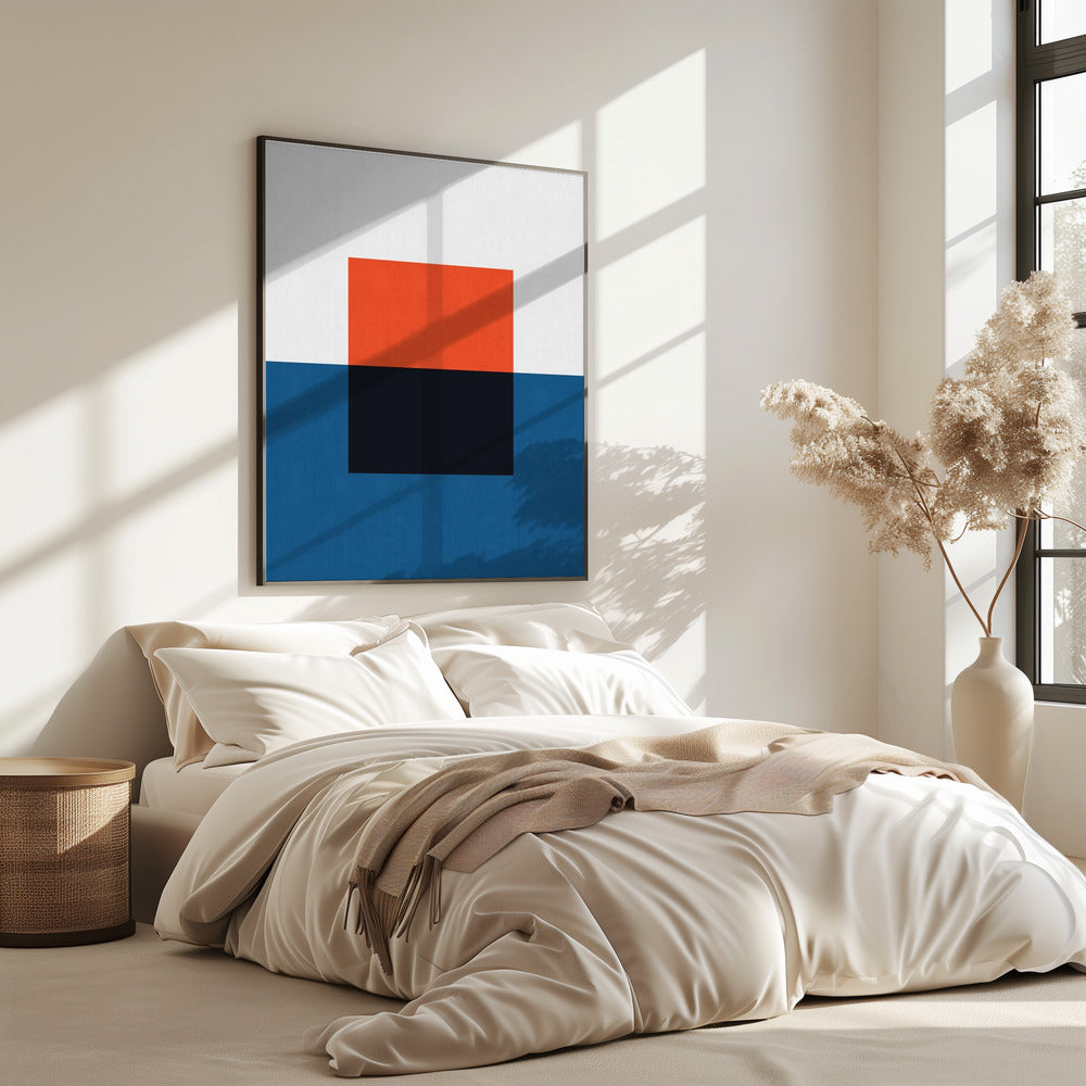 Blauw en rood 2 | Poster