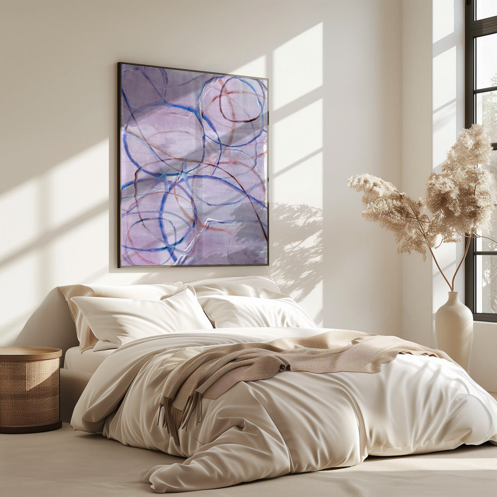 Gedempte abstracte lijnen 4 | Poster