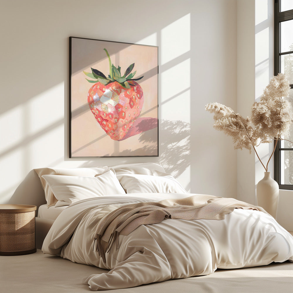 Glinsterende aardbei | Poster