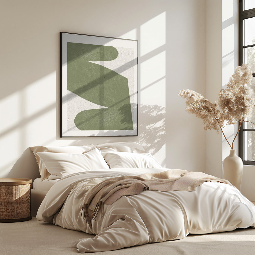 Zachte groene stroom | Poster