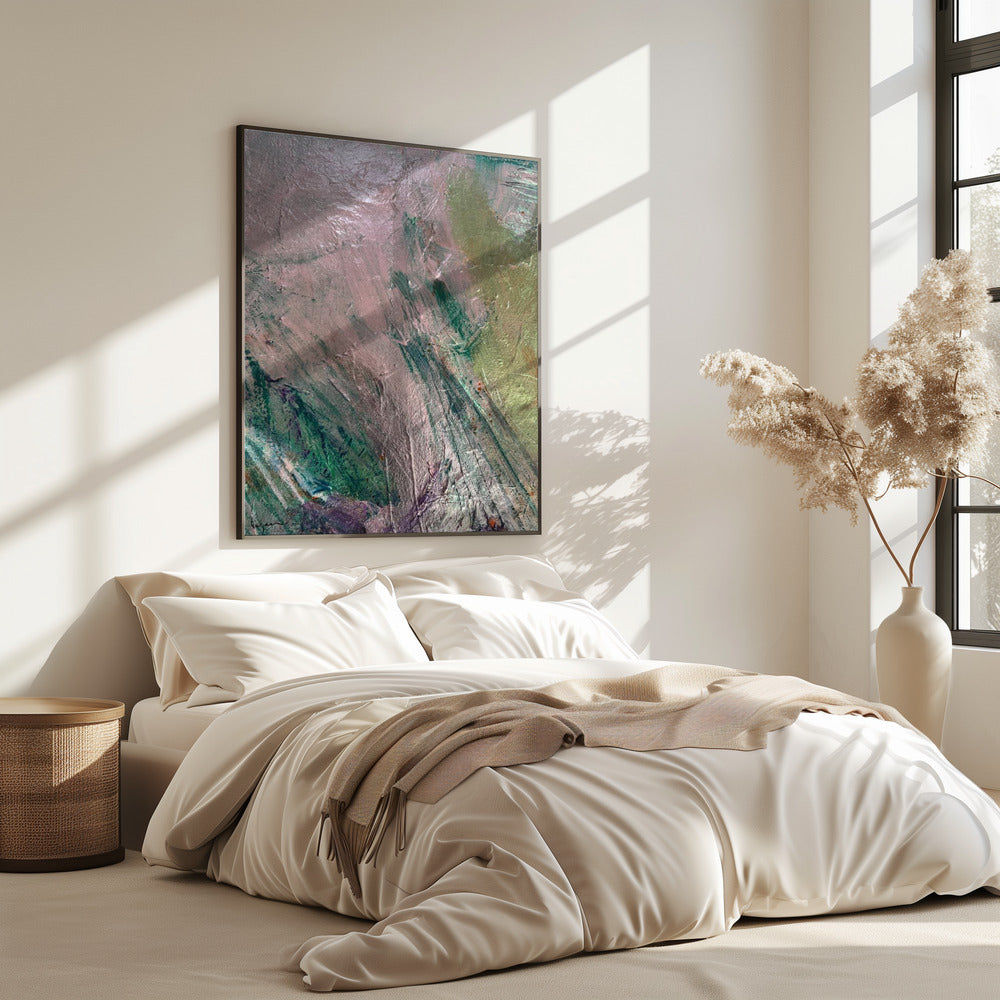 Mystieke roze penseelstreken | Poster
