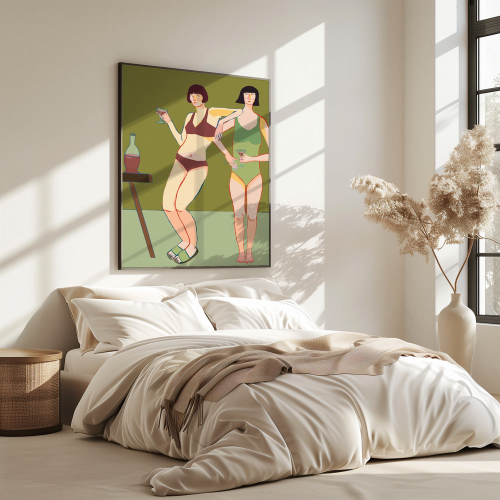 Loungende dames | Poster
